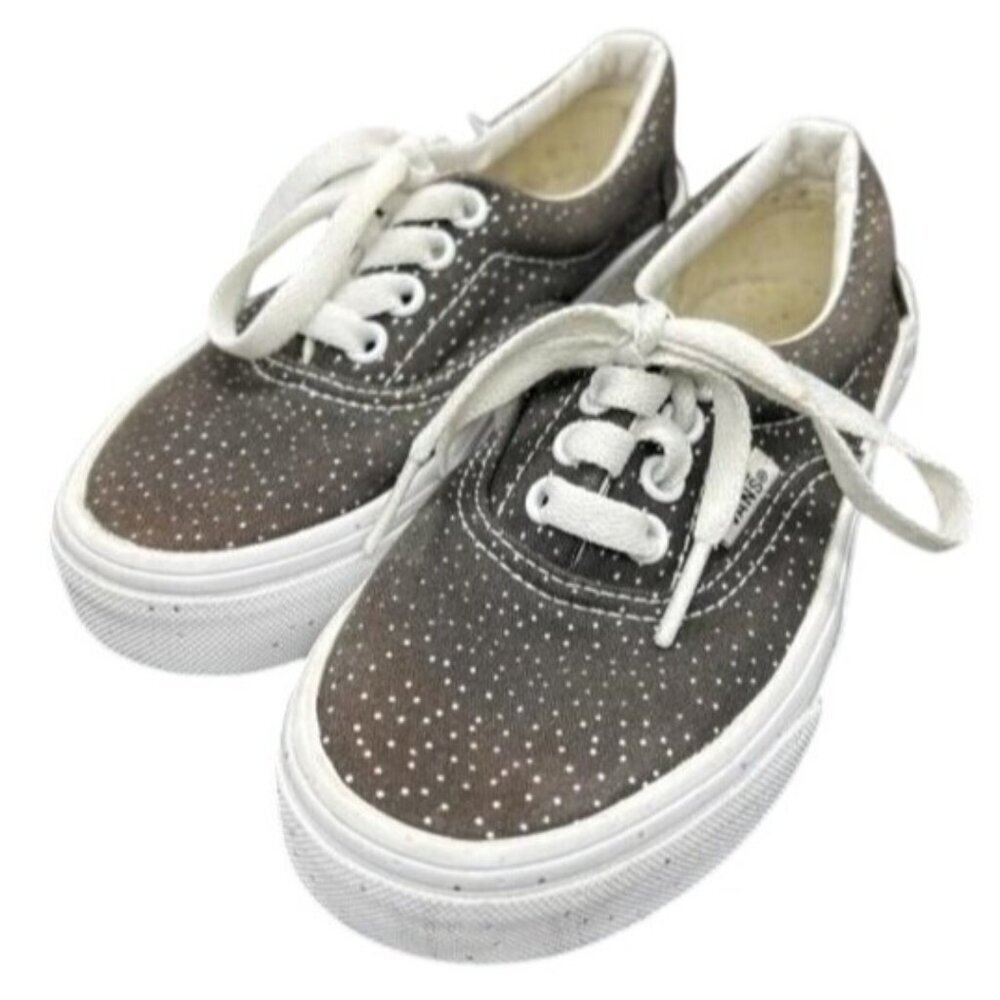 Vans Brown Stippling Glitter Lace Up Sneakers Shoes for kids size 12.5